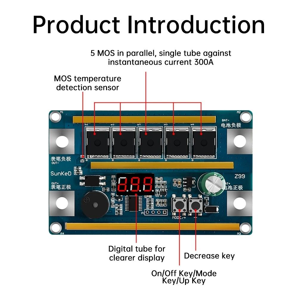휴대용 12V 스폿 용접기 10AWG 조정 가능한 전원 - Diy Electronics Spot Welder 리뷰 및 가격