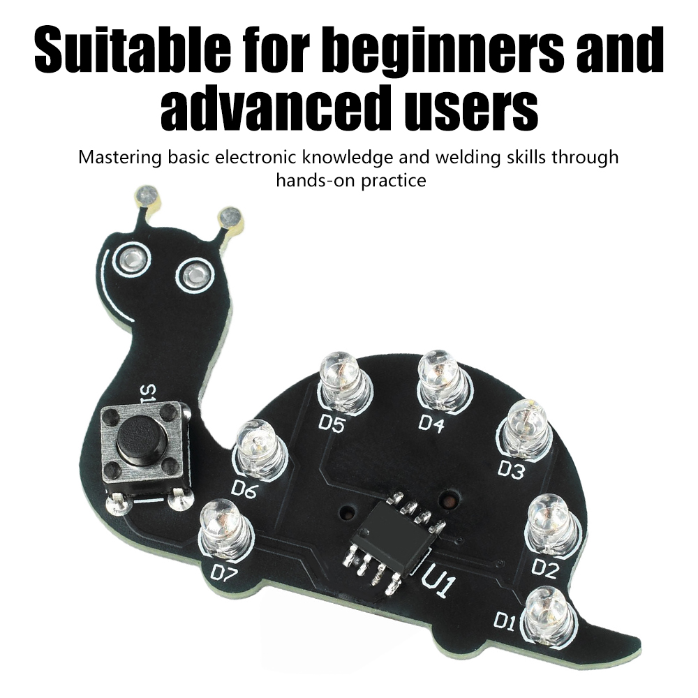 달팽이 LED 플로잉 라이트 납땜 연습용 PCB - 전 - Diy Electronics Kits For Beginners 리뷰 및 가격