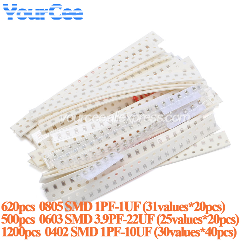 500pcs-1200pcs 0805 0603 0402  - Capacitor Kit Assortment 리뷰 및 가격