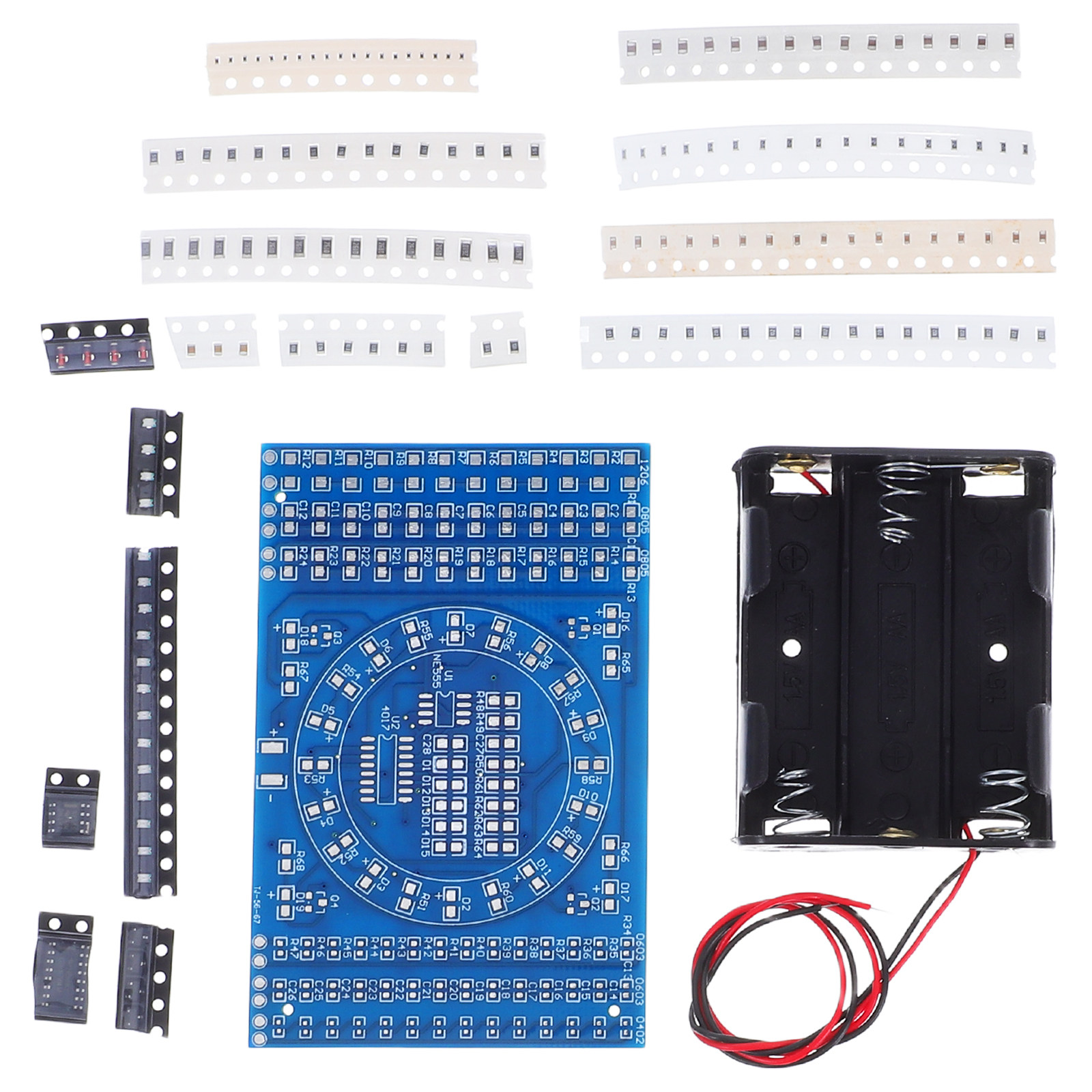 1세트의 흐르는 물 모양 LED 조명 및 납땜 연습 보 - Diy Electronics Kits For Beginners 리뷰 및 가격