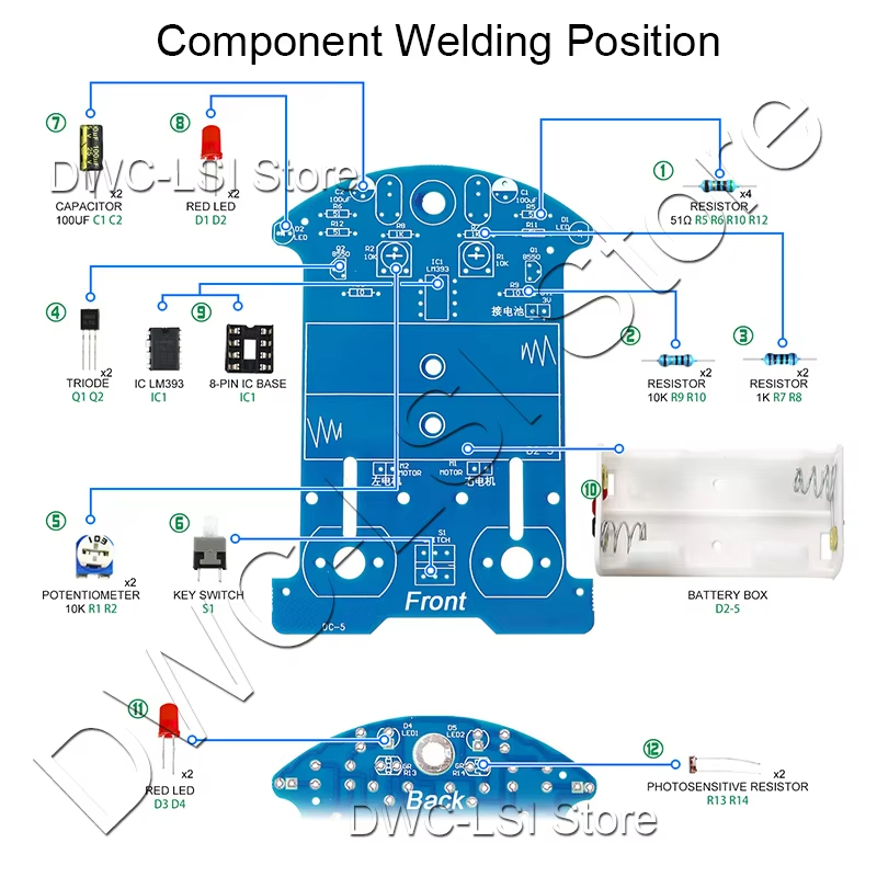 연습 납땜 학습 전자 키트 스마트 자동차 납땜 프로젝트 - Diy Electronics Kits For Beginners 리뷰 및 가격