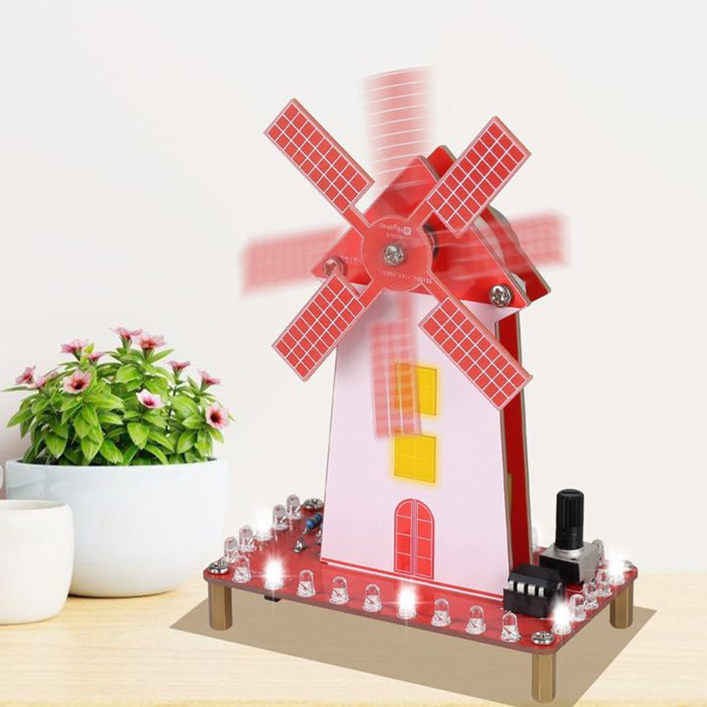 DIY 전자 풍차 키트 LED 깜박이는 빛으로 납땜 연 - Diy Electronics Kits For Beginners 리뷰 및 가격