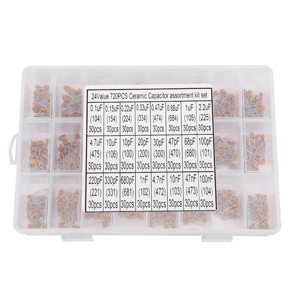 720개 24종 세라믹 커패시터 모듬 키트 0.1uf- - Capacitor Kit Assortment 리뷰 및 가격